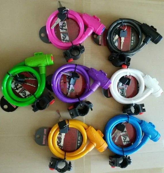 Bicycle Anti Theft Lock MTB Road Bike Chain Lock Outdoor Basikal Security Kunci Spiral ring Lock basikal kunci 2 Key thumbnail 1
