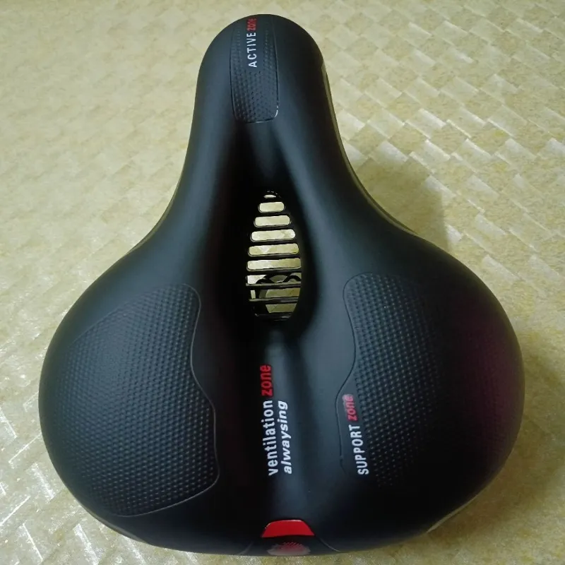 Bike Seat Saddle Dual Shock Absorbing Breathable Waterproof Universal Basikal MTB Road Bike 3