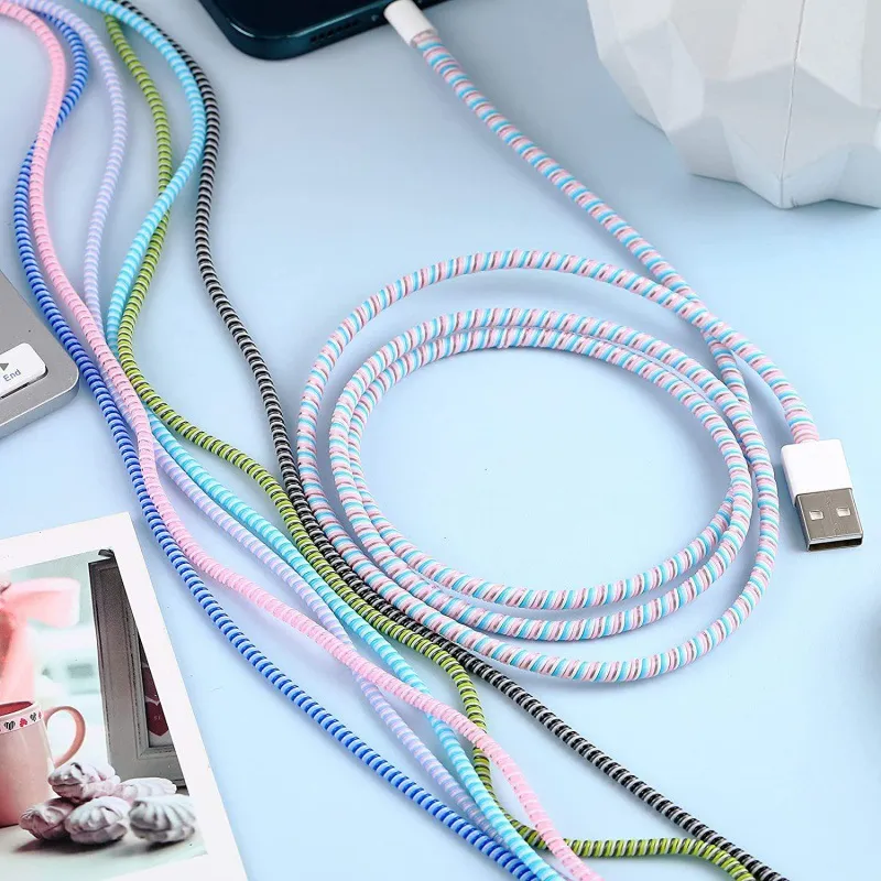 USB Charging Cable Bobbin Winder Data Line Earphone Cover 1.4m thumbnail 3