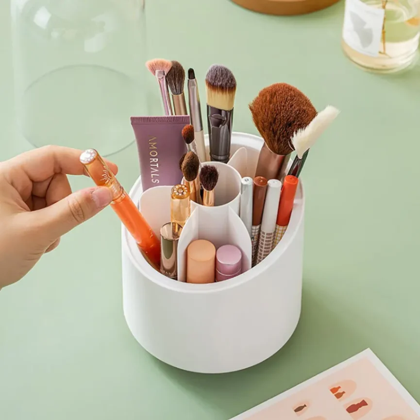 360° Rotating Makeup Brush Holder thumbnail 2