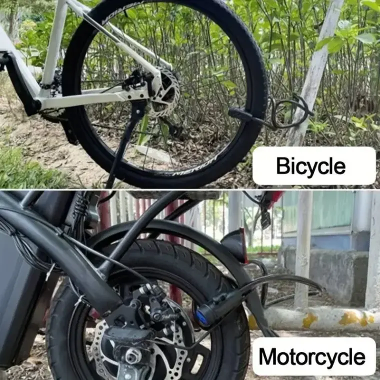 Heavy Duty Motorcycle Chain Lock Metal Anti Theft Bike Lock with 2 Keys for Maximum Security and Reinforcement of Bicycle 3