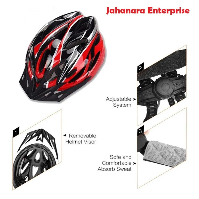 Bicycle Helmet with Adjustable Lightweight Mountain Bike Racing Helmet for Men and Women thumbnail 4