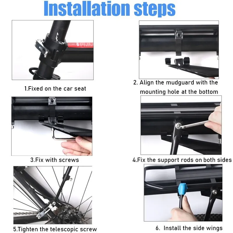 Universal Bicycle Carrier Aluminum -100kg Load Mountain Bike Carrier Rear Seat MTB Cargo Shelf Luggage Rack thumbnail 3