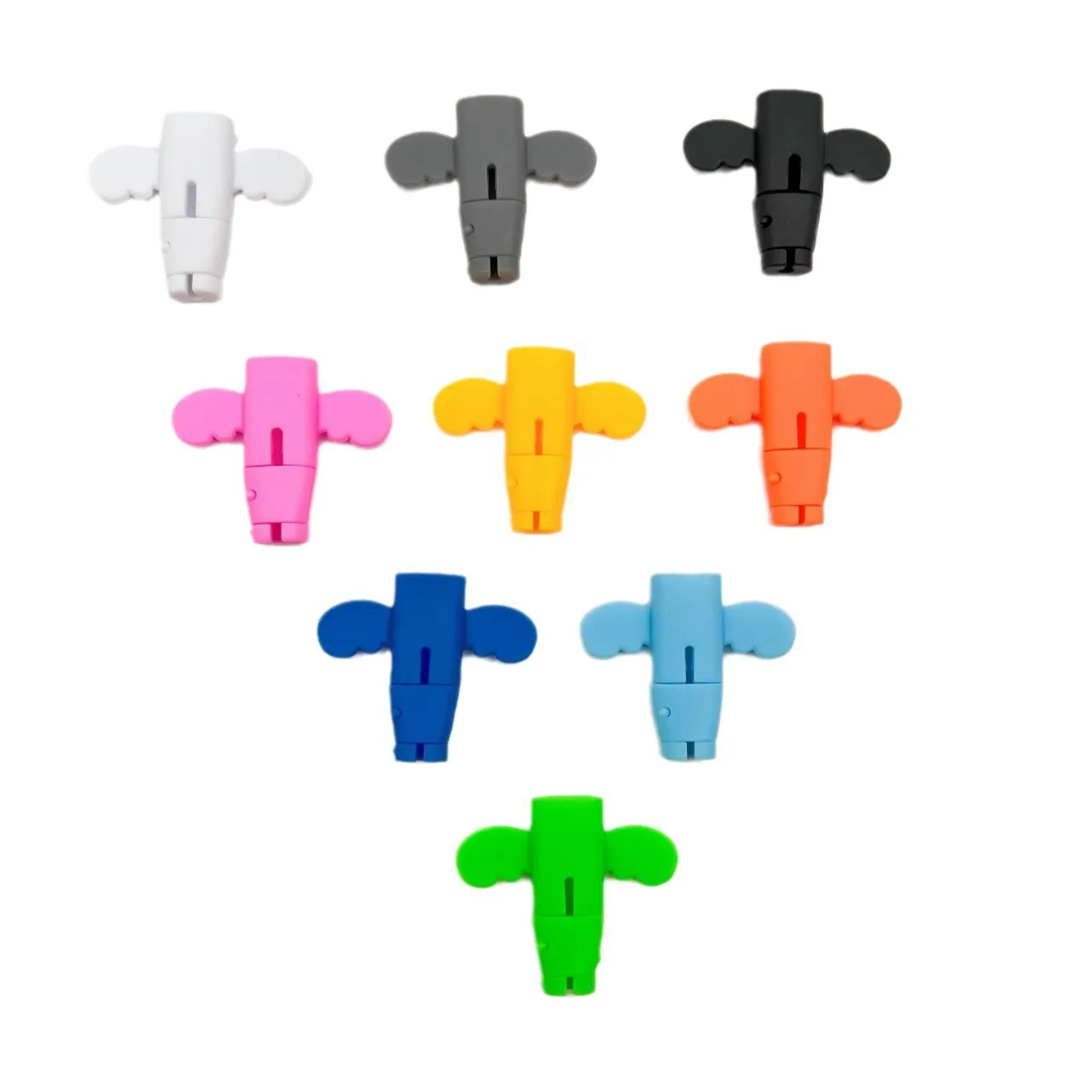 2 Pcs Little Angel Data Cable Connector Protective Cover anti-Breaking Elastic Charger Cable Saver for Data Charging Cables safety thumbnail 5