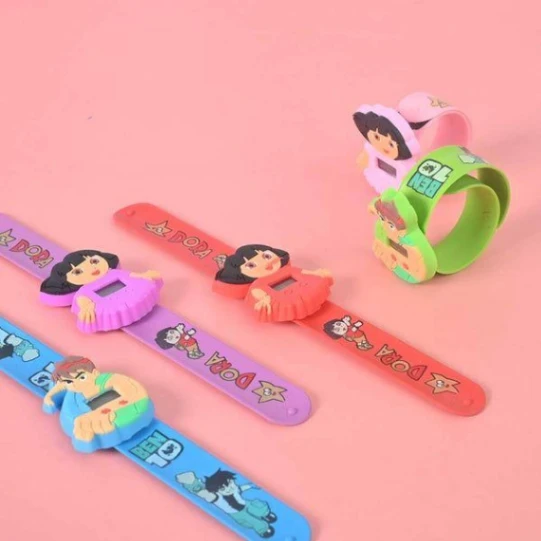 1Pcs Digital Scale Strip Watch For Kids- Boys & Girls, Silicone Slap Band Digital Watch for Kids 2