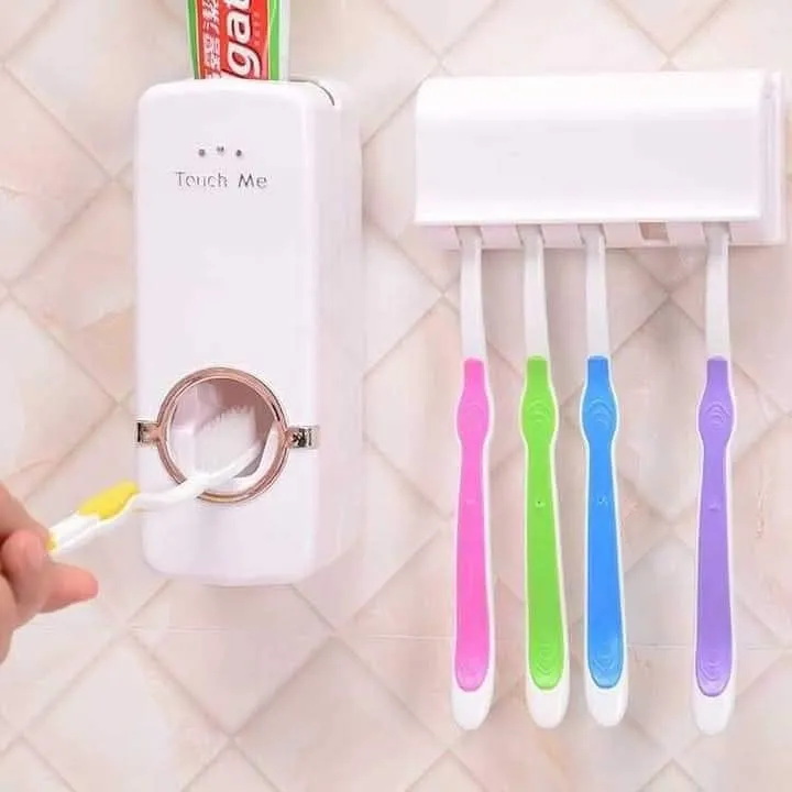 Automatic Toothpaste Dispenser With Toothbrush Holder thumbnail 3