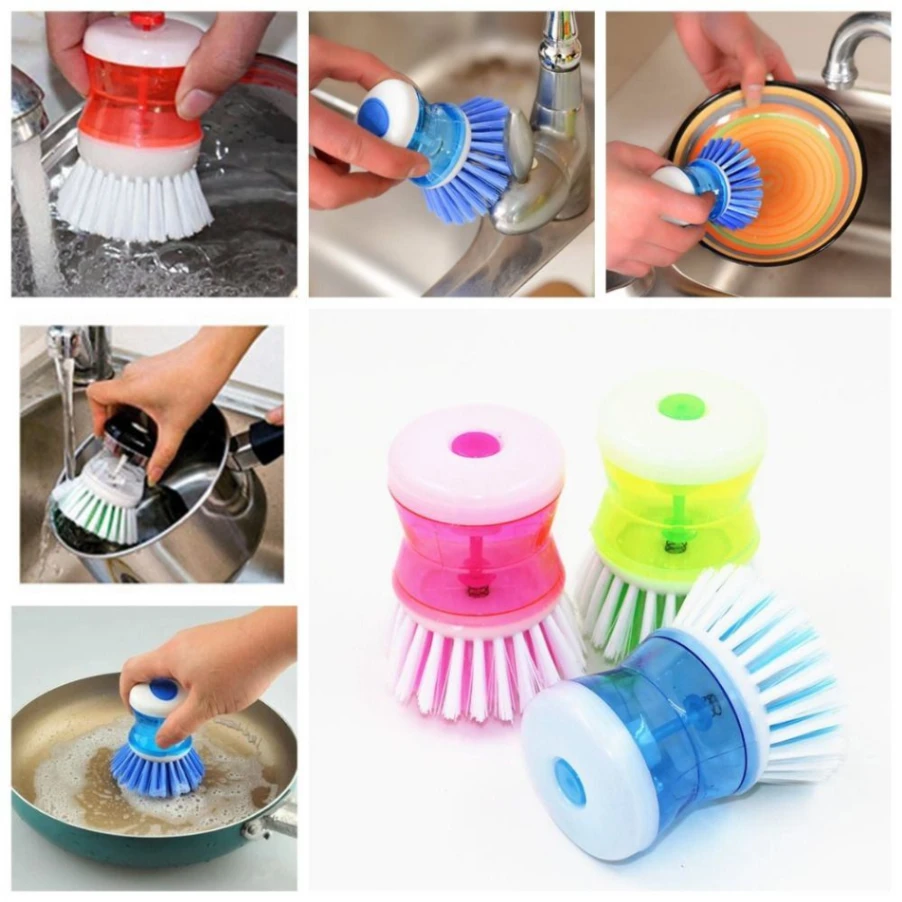 Kitchen Cleaning Dish Brush Scrubber Hydraulic Pressure Cleaner thumbnail 4