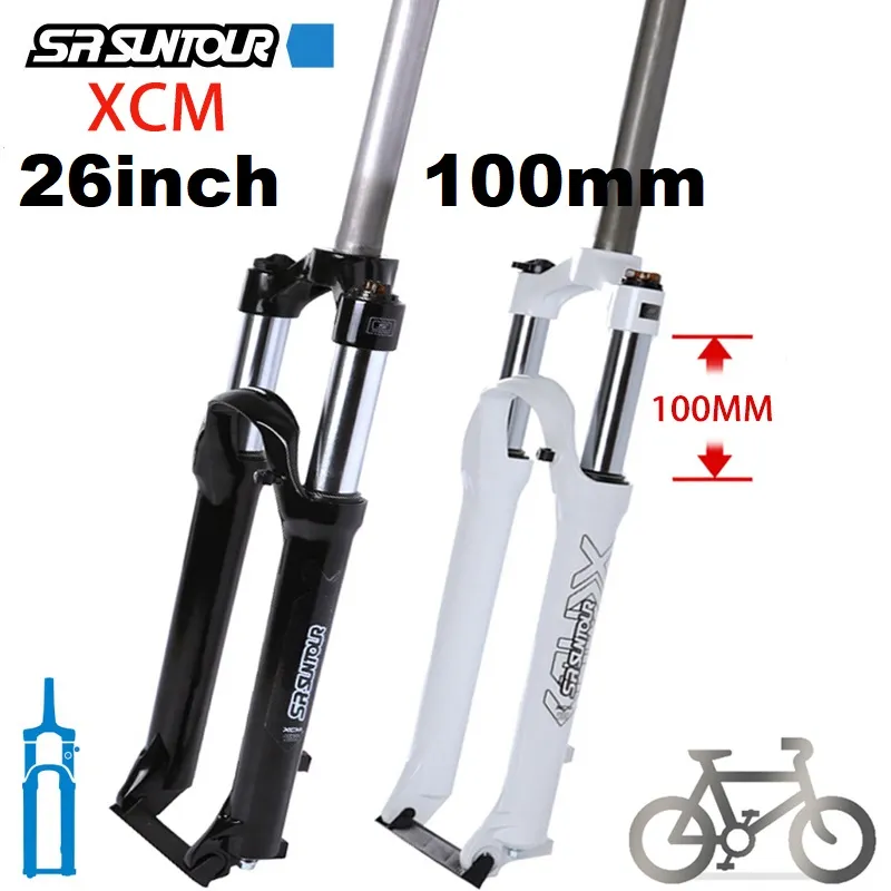 SUNTOUR-Mechanical Aluminum Oil Spring Fork, Mountain Bike Fork, Shoulder Control Locking, XCM 26 in,100mm thumbnail 1