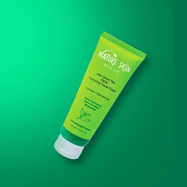 *🌿 Nature Skin Jeju Green Tea CICA Facial Foam*  
*মেড ইন কোরিয়া 🇰🇷 | প্রাকৃতিক যত্নে গভীর ক্লিনজিং thumbnail 3