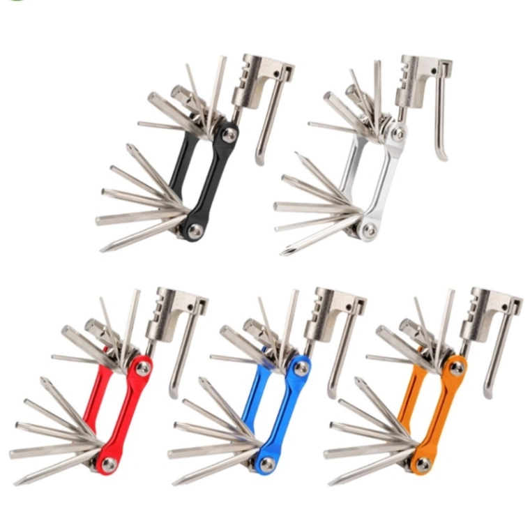 16 Function Cycle Tool Kit Multi Purpose Mountain Bike Bicycle Repair Tool Kit Allen Key Wrench thumbnail 2
