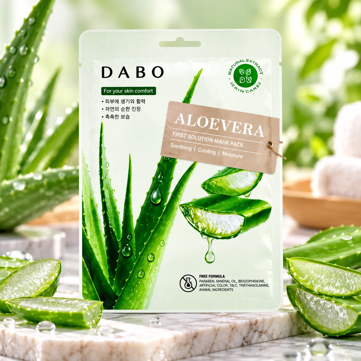 Dabo Aloe Vera First Solution Mask Pack 23g ALOEVERA 3