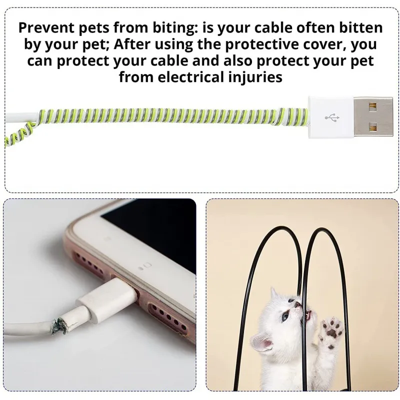 USB Charging Cable Bobbin Winder Data Line Earphone Cover 1.4m 5