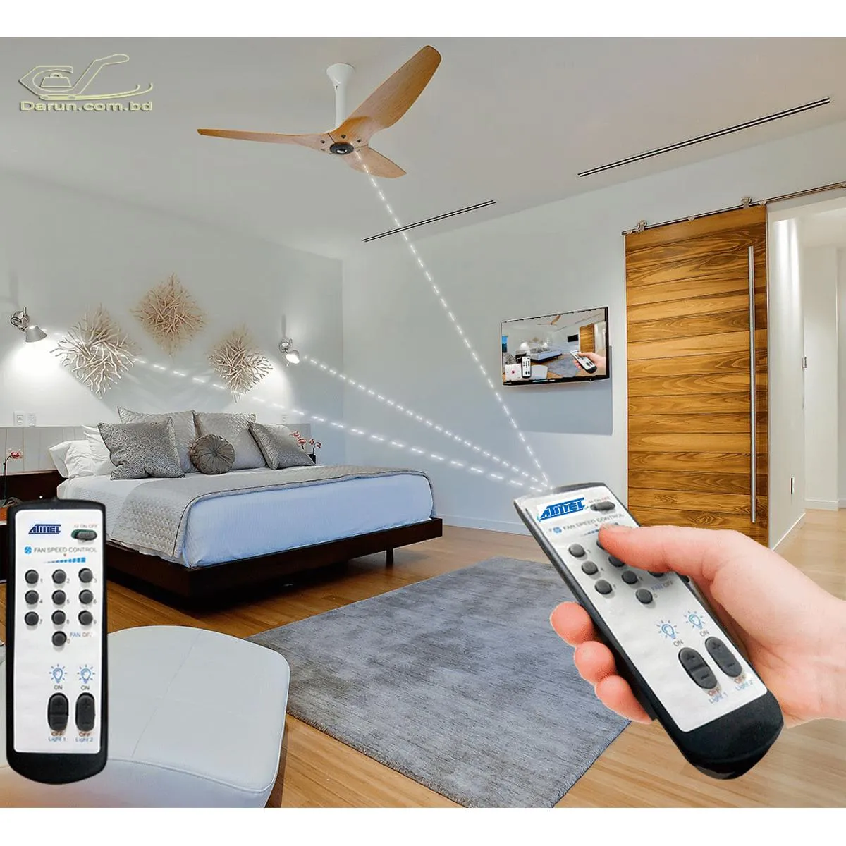 Digital Remote Control Electric Switch Light Fan Speed Regulator thumbnail 1