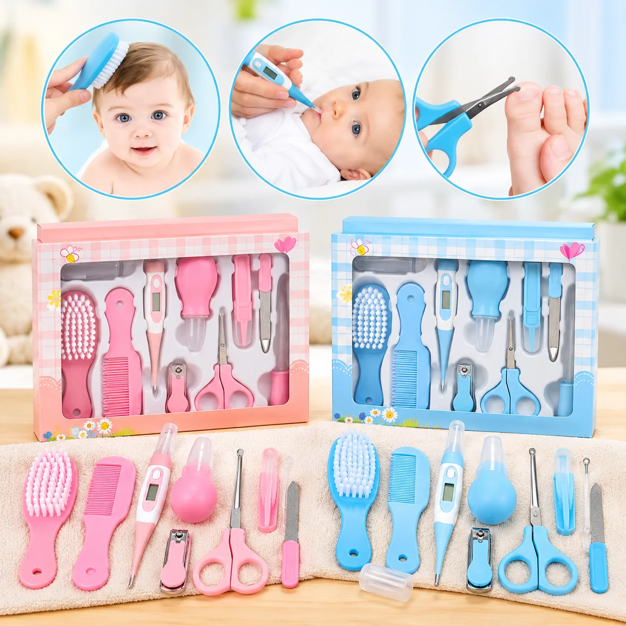Baby Care Kit -10pcs, Newborn Baby Care Accessories ,Portable Baby Care Kit Nursing Baby 4