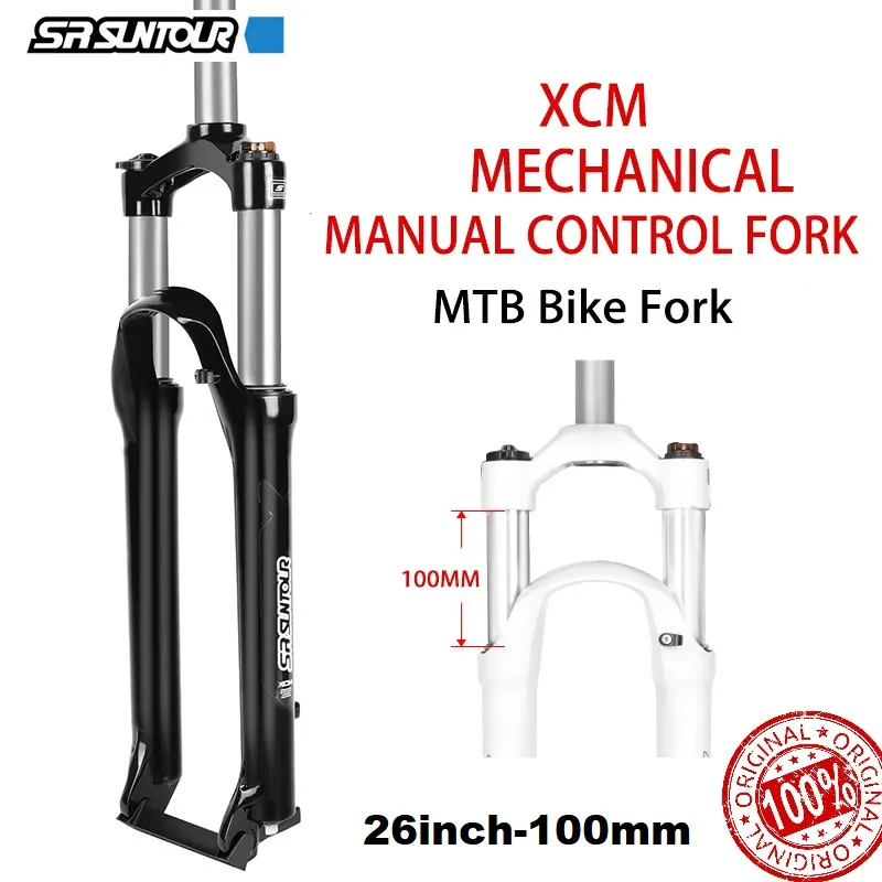 SUNTOUR-Mechanical Aluminum Oil Spring Fork, Mountain Bike Fork, Shoulder Control Locking, XCM 26 in,100mm thumbnail 2