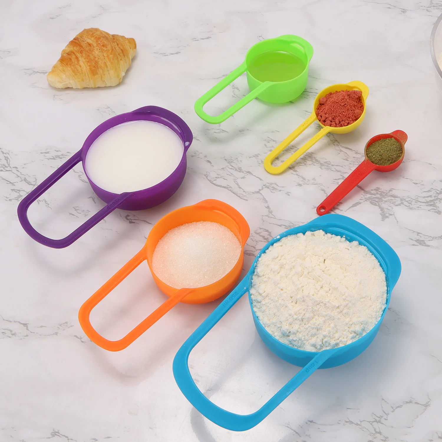 6 Pcs Measuring Cup Set, 6 piece measuring spoon set thumbnail 3