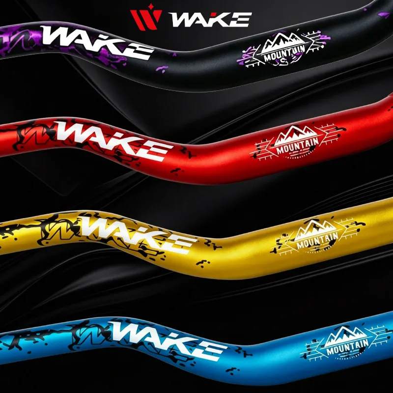 WAKE Mountain Bike U-shaped 55H High-curved Handlebar 31.8 * 720/780mm Big Swallow Aluminum Alloy Handle Bicycle Accessories 1