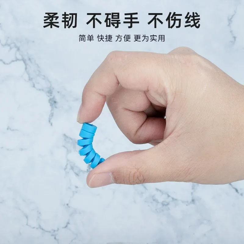 5 pcs Spiral Cable protector Data Line Silicone Bobbin winder Protective For all USB Charging earphone thumbnail 2