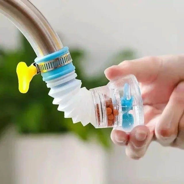 360 Degree Water Filter Tap Water Saving Faucet Water Faucet Adjustable Water Valve Splash Water Faucet, Extender Sprayer for Kitchen thumbnail 4