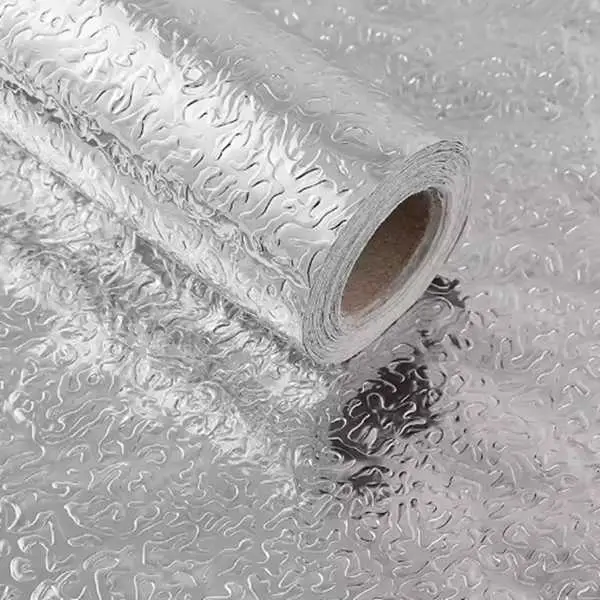 Kitchen oil resistant Sticker, Aluminum Foil Oil-Proof Sticker, Anti-fouling High-Temperature Self-Adhesive Wallpaper Wall Sticker thumbnail 3