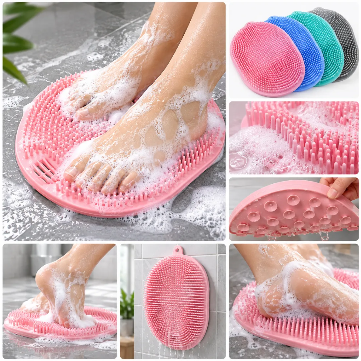 Silicone Bath Body Brush Body Scrubber thumbnail 2