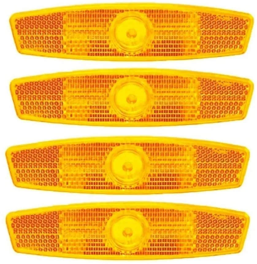 Bicycle Wheel Reflector 4 PCS Front Rear Cycle Reflector Light Bicycle Accessories thumbnail 2