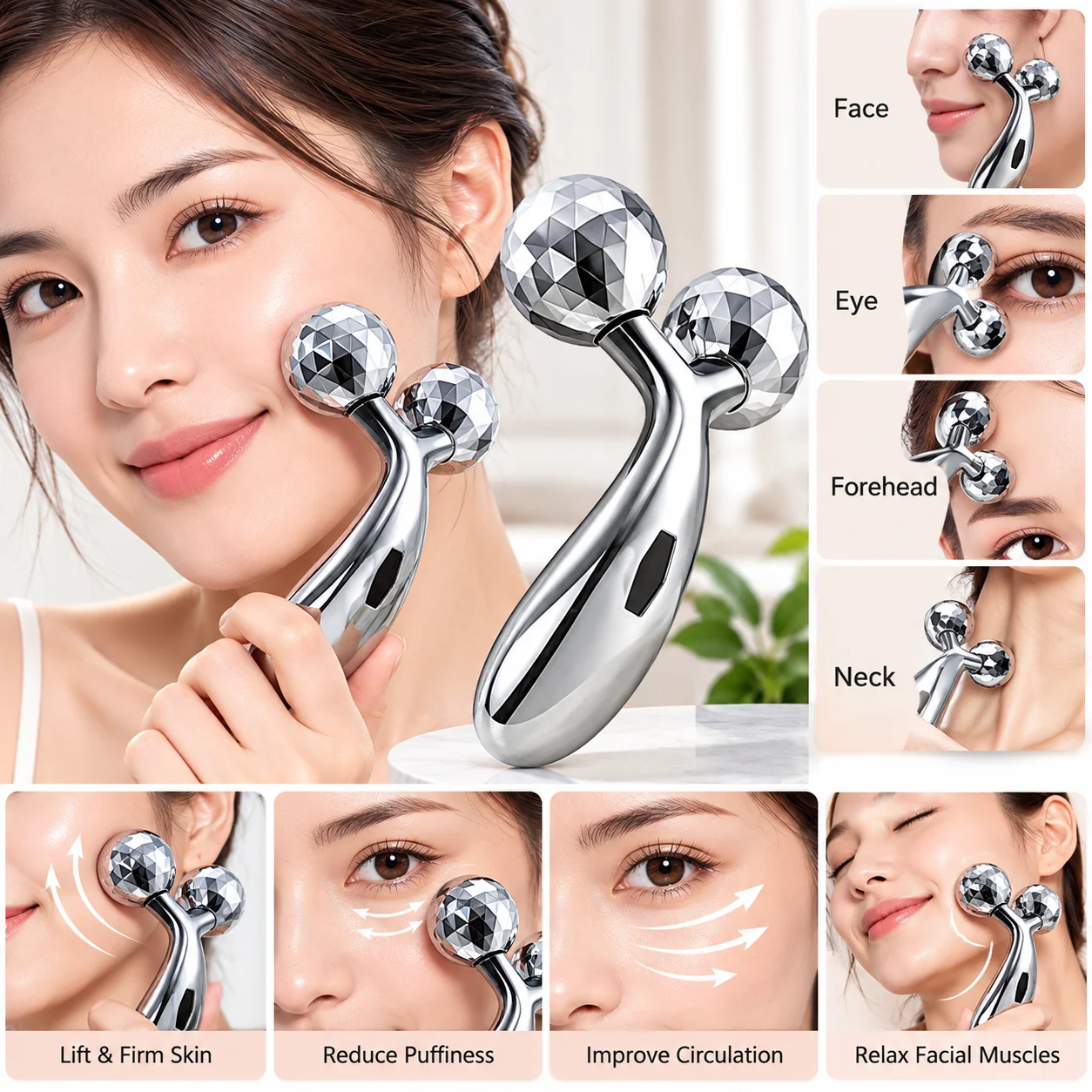 Y Shaped 3D Massage Roller - Body Massager thumbnail 2