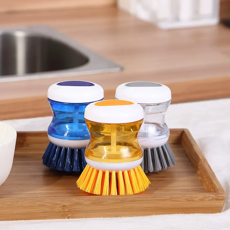 Kitchen Dispense Soap Water Dish Cleaning Brush Creative Washing thumbnail 5