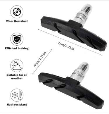 Bicycle Brake Pads Shoes Blocks Rubber Pads V brake System Bicycle Accessories 1 pair 2 pcs 2