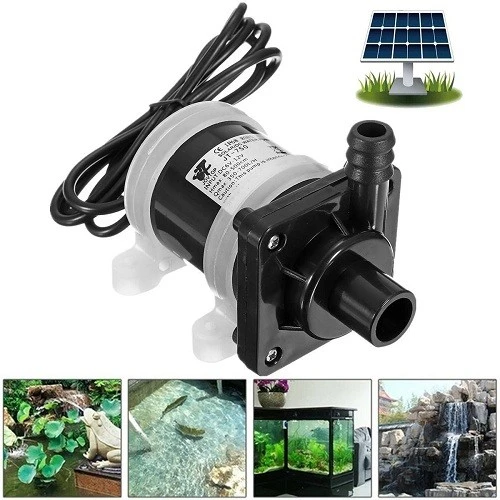 12 Volt DC Solar Powered Brushless Magnetic Submersible shafi water pump 300L/H Fish Pond Aquarium Smooth Operation thumbnail 1
