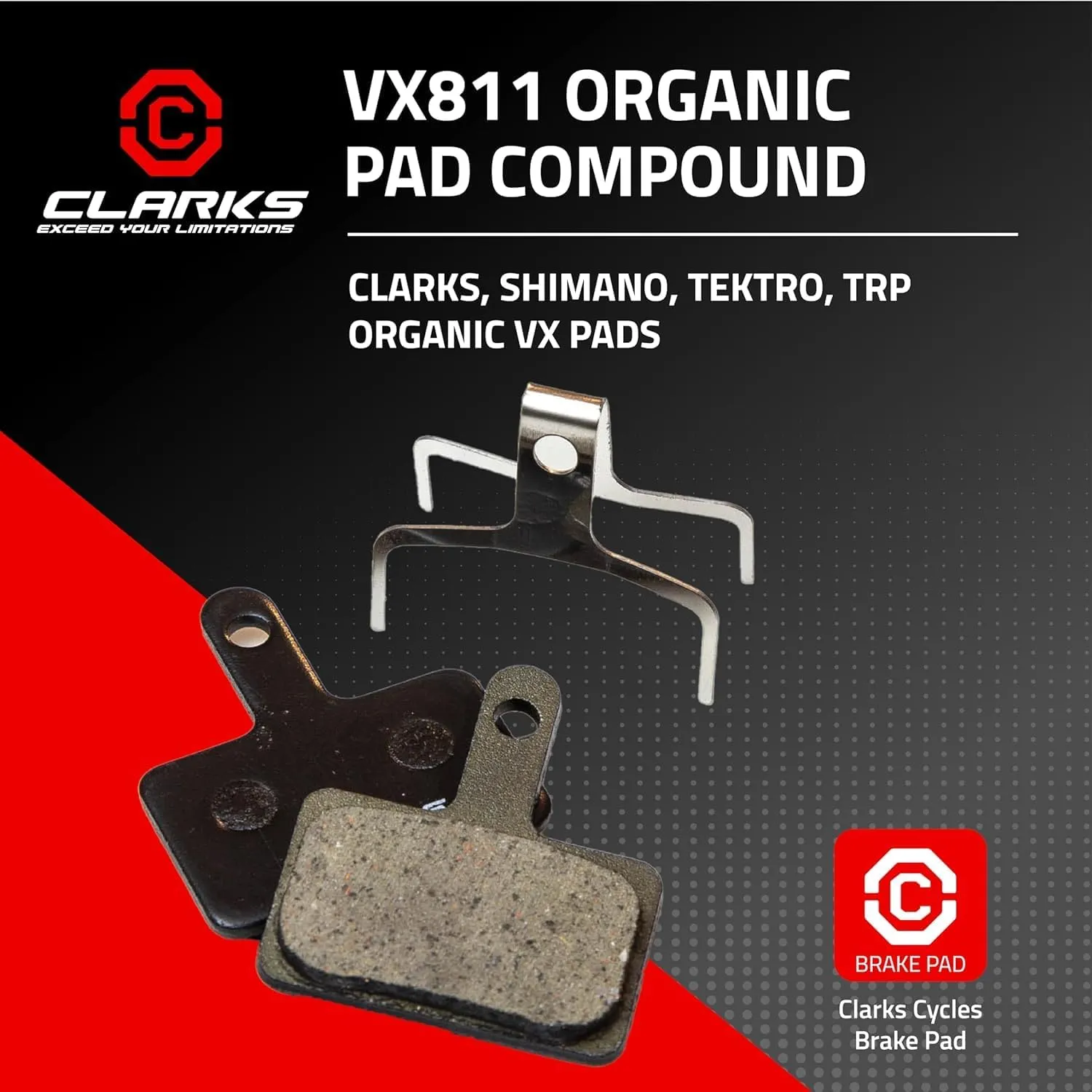 Disc Brake Pads 2 pc Compatible with Clarks Clout E M2 Shimano BR M515 M475 M525 M465 M495 MT200 thumbnail 3