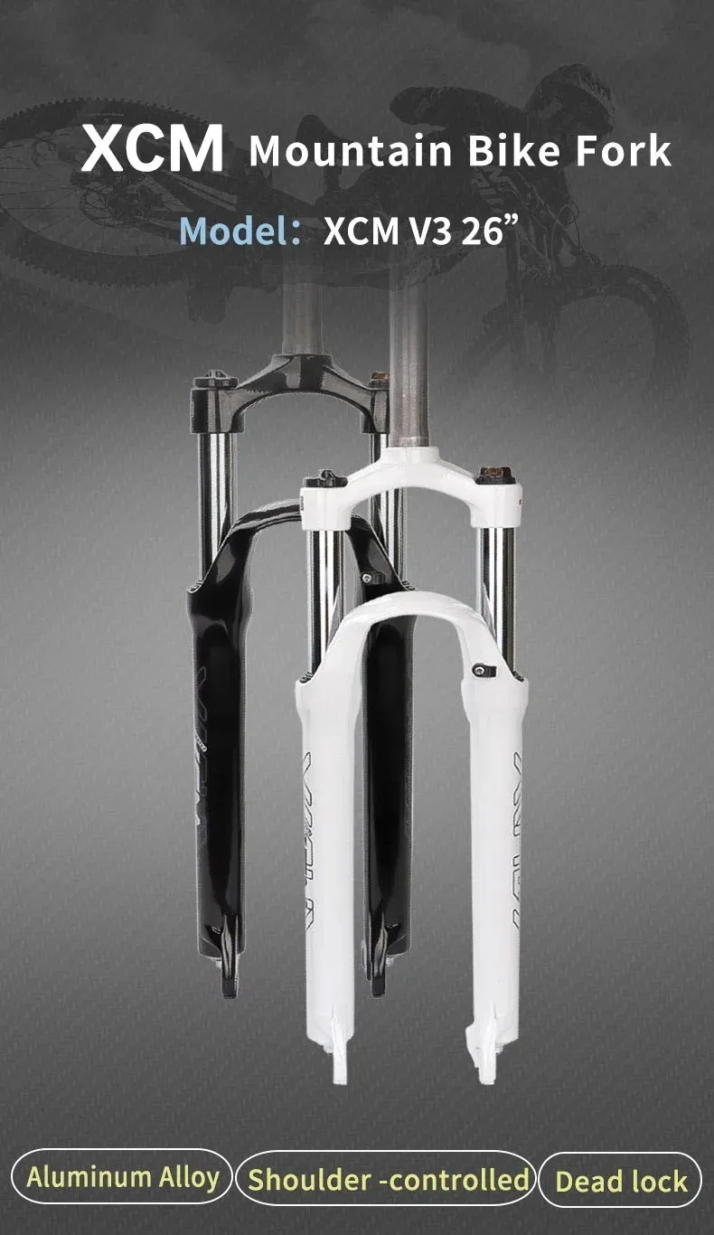 XCM SR Suntour 100mm Fork With SF13 XCM DS MLO Lock Oil Suspension Fork 26 100 mm Bicycle Accessories Black thumbnail 1
