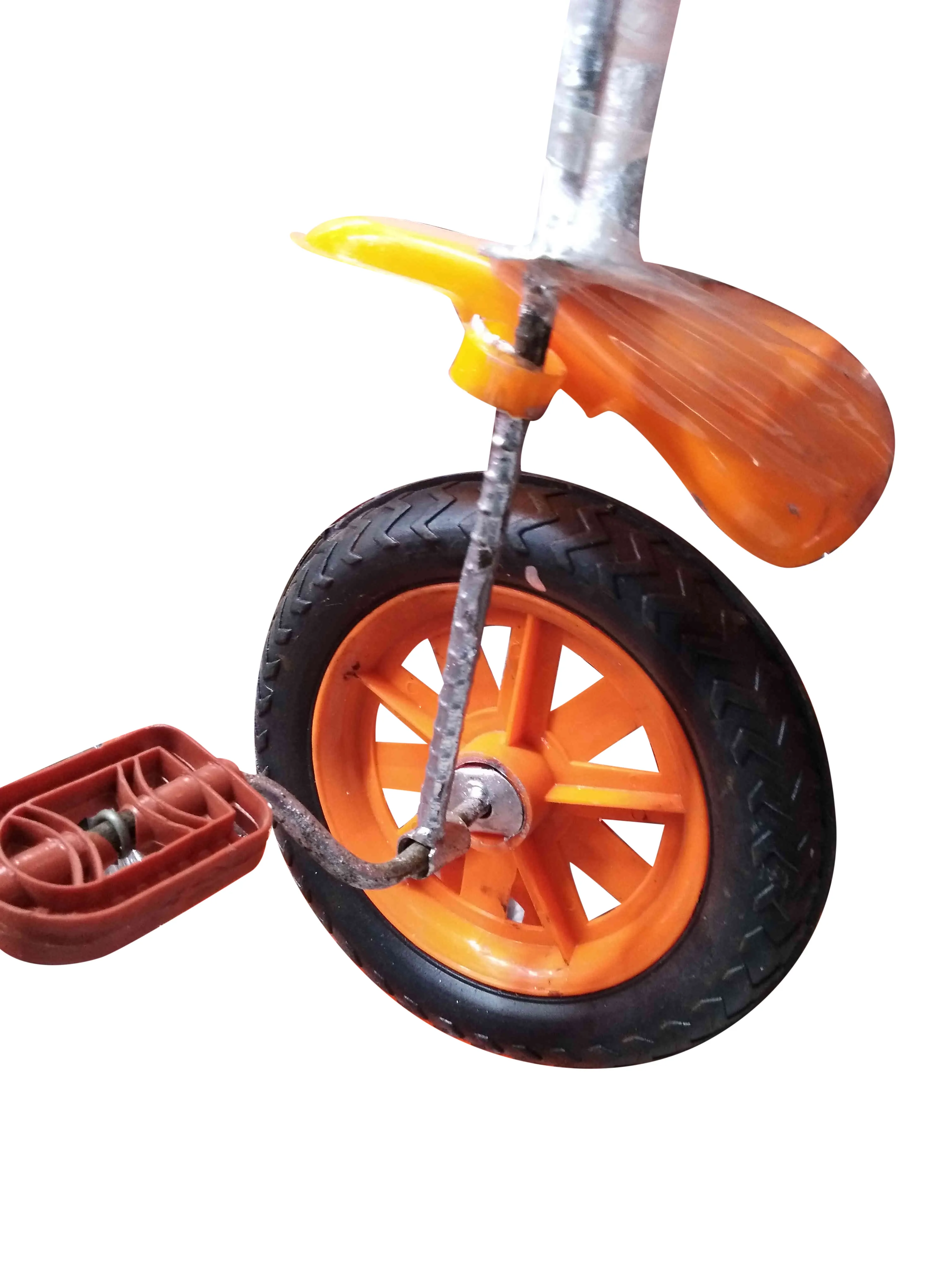 Baby Tricycle Wheel Nylon Front Pedal Wheel With Rod Pedals 1 pc Front Baby Accessories thumbnail 2