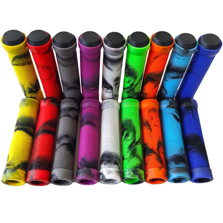 Bicycle Grips Non-Slip Soft Rubber Scooter Grips Cover With Handle Plug Cuffs For 22.2mm Scooter BMX MTB Cycling Grips Parts 2