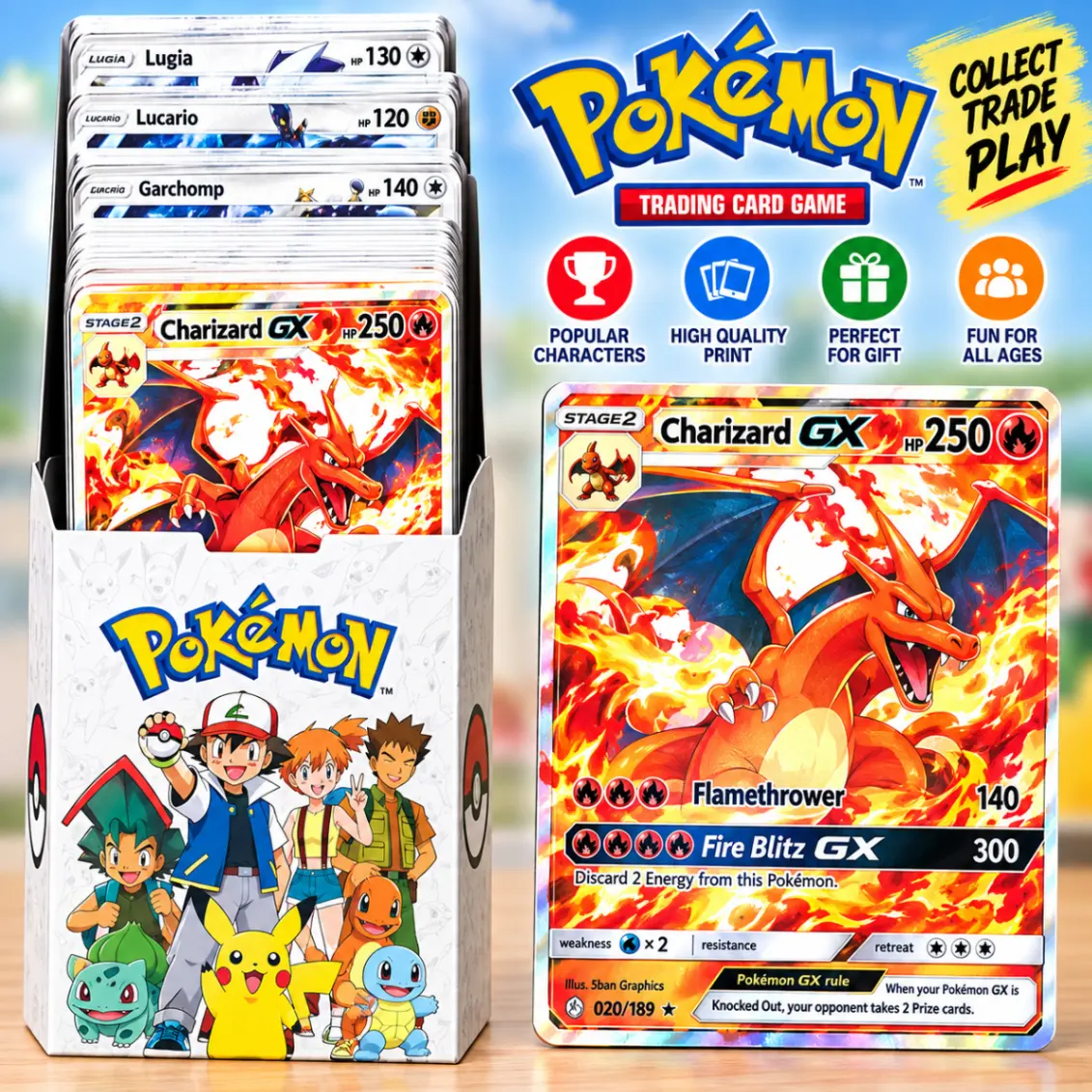 Pokemon Card Toy Gold Black Silver Rainbow Cards English Action Figure Charizard Anime Party Birthday Gifts thumbnail 4