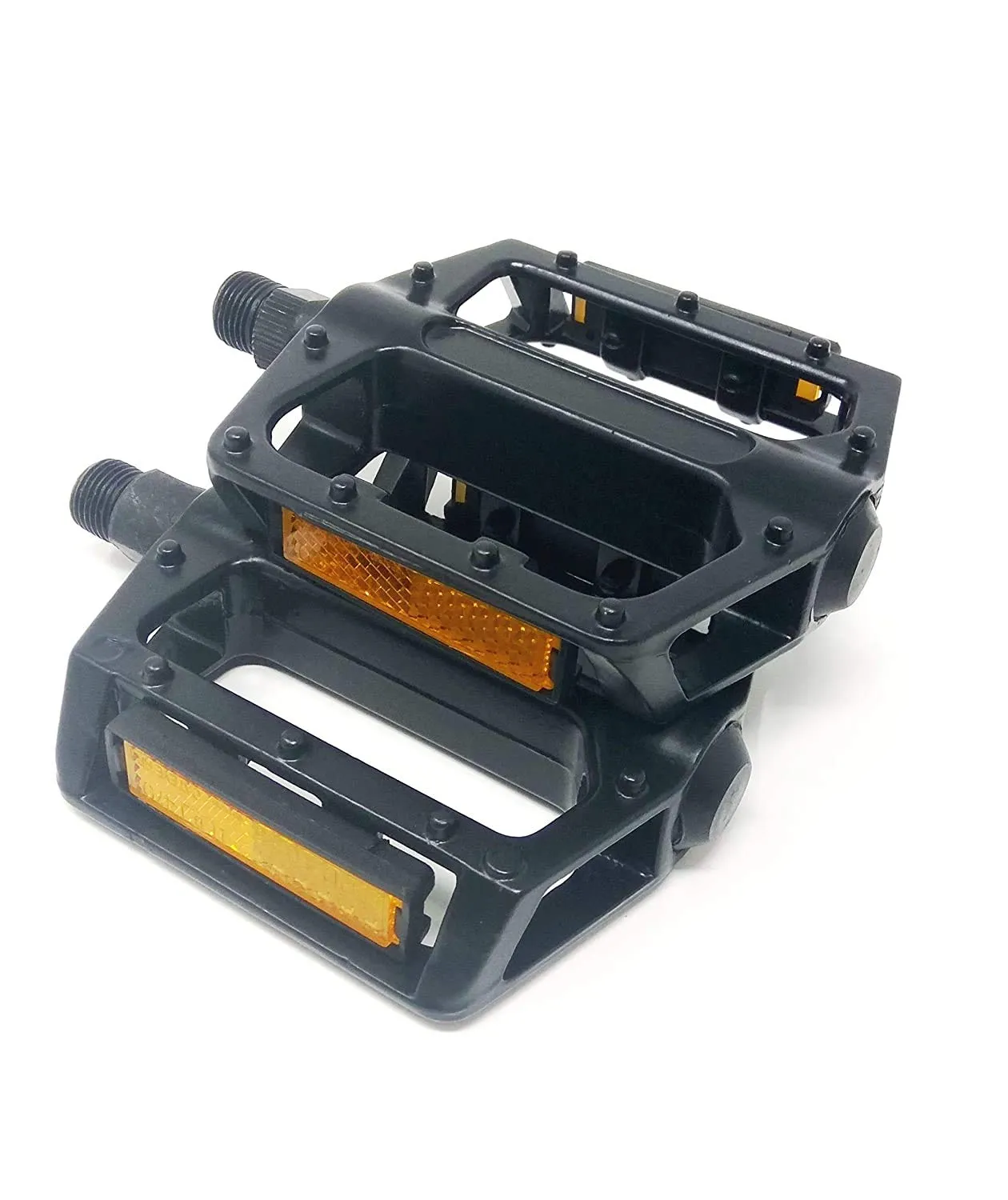 Bicycle Aluminium Alloy Pedals Flat Platform For Cycling Mountain MTB BMX Bike Bicycle Bearing 9 16 Inch Left Right Black Bicycle Accessories thumbnail 2