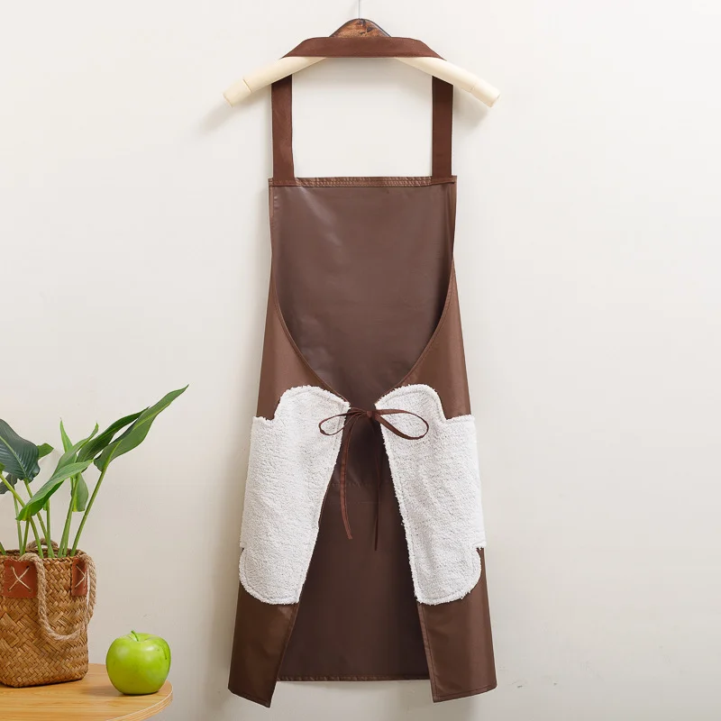 Kitchen Cooking Apron, Waterproof & Anti-Oil Polyester Kitchen Apron, Restaurant Apron for Chef Cooking thumbnail 4