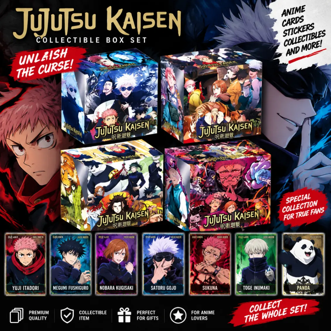 Jujutsu Kaisen Anime TCG Card Game English Version Rare Collectibles Kids Gift Toy Holo Lamination - JJK Cards thumbnail 1