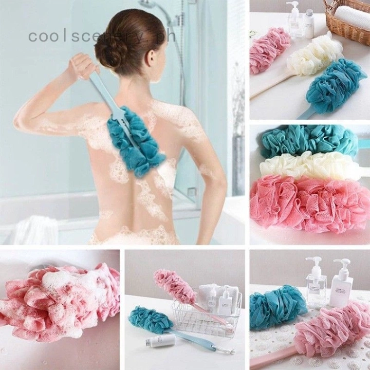 Long Handle Bath Sponge Shower Brush Back Scrubber For Shower Soft Mesh Body Back Cleaner Washer Body Bath Massage Brush thumbnail 2