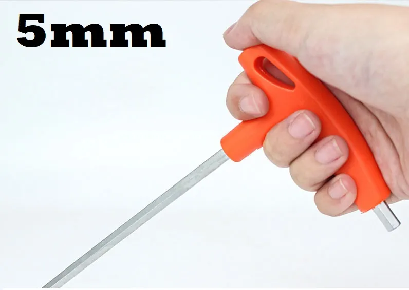 1 Piece T Shape Allen Key 4mm 5mm 6mm Hex key Allen Screwdriver Wrench Tool For Bicycle L Key 5mm model Workshop Tools 3