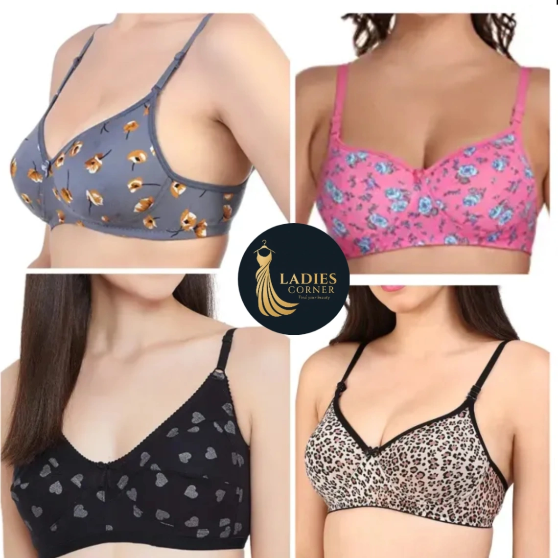 Standard Steach And Qualityful Stretchable Printed Bra For Womens And Girls thumbnail 4