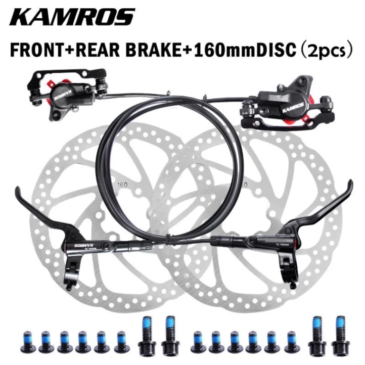 Kamros Hydraulic Brakes with Rotor Set FRONT REAR Full set 2pc Disc Free thumbnail 4