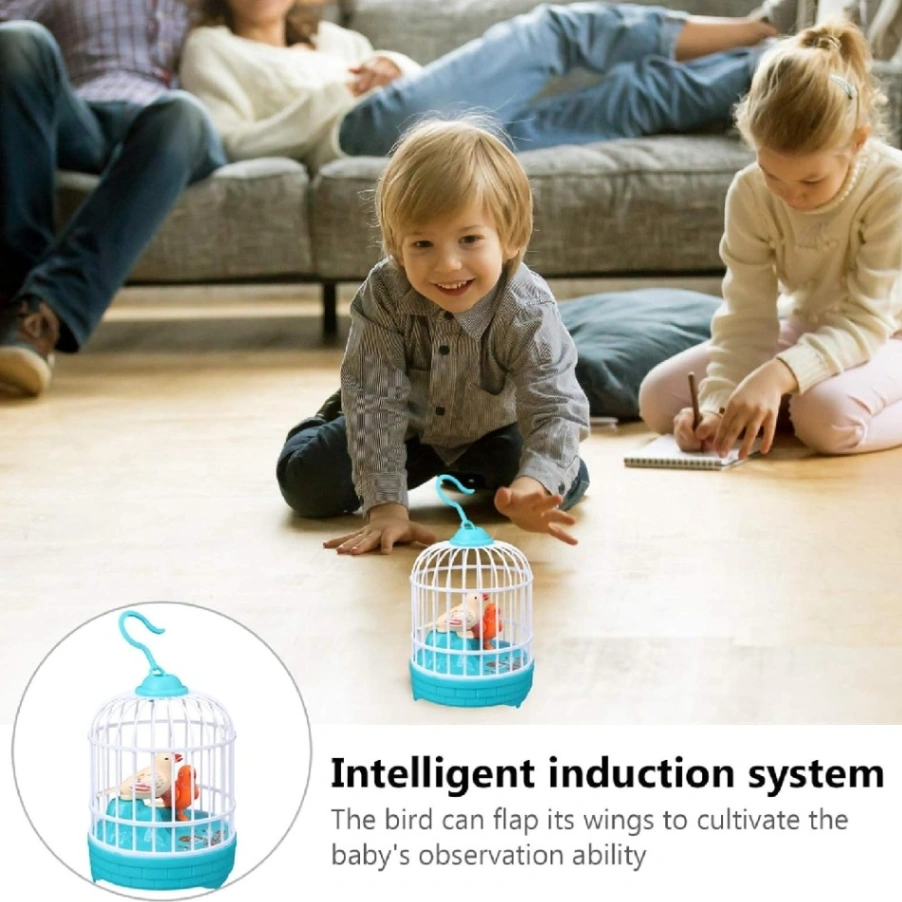 Talking bird, Bird Singing Toys, Mini Voice Control Induction Small Bird Cage Toys thumbnail 4