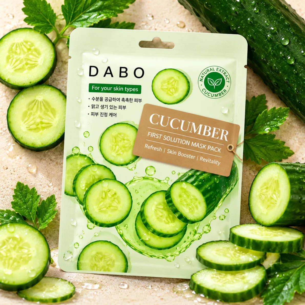 Dabo Cucumber Sheet Mask 23g 3