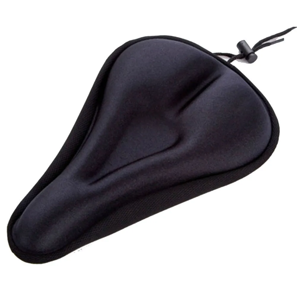 Bike Bicycle Saddle Seat Cover Cushion Soft Cycling Bike Seat Cover Black thumbnail 1