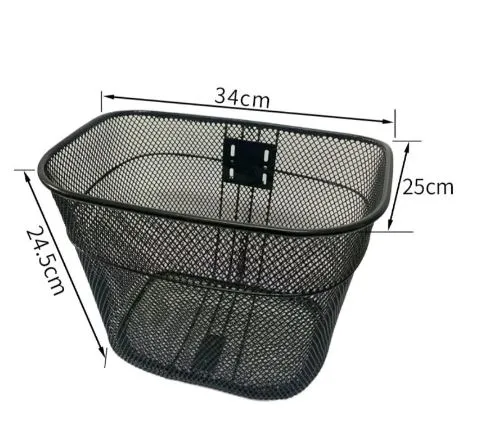 Bicycle Front Basket Big Size Carrier Net Basket Universal Black Bike 1