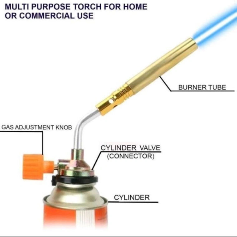 Butane Gas Flame Gun Burner For BBQ, Welding, Kitchen, Baking thumbnail 3