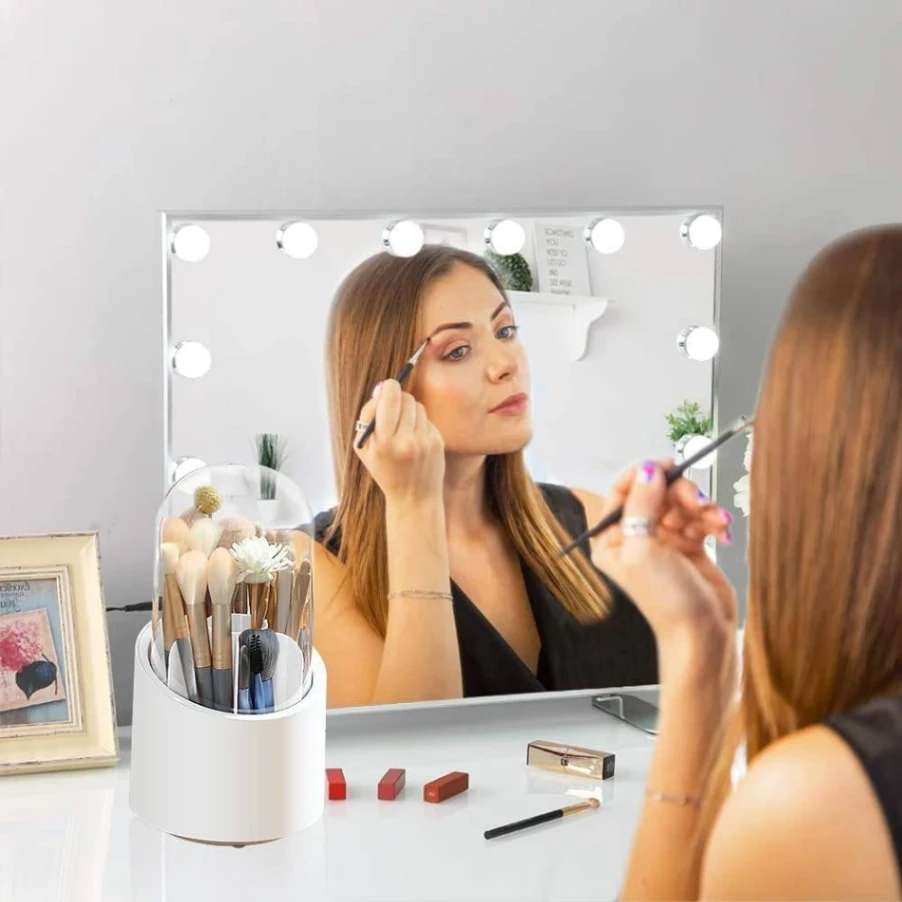 360° Rotating Makeup Brush Holder thumbnail 4