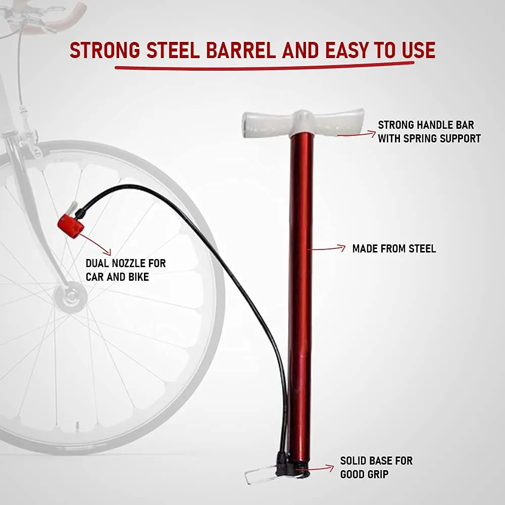 Bicycle Tyre Air Pumper High Pressure Bicycle and Bike Air Pumper with Single Connector Two Outlets Bike 1