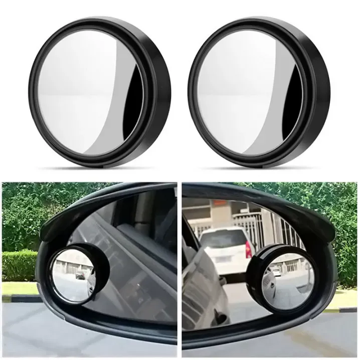 2pis Blind spot Mirror 360 Wide Angle Round HD Convex Mirror Car Vehicle Side Blind Spot Mirror Wide Rear View Mirror Small Round Mirror thumbnail 2